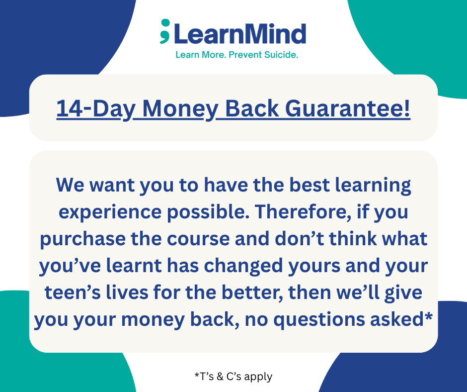 "Mental Health-Safe Parent: Teens" Online Course + Physical Course Workbook