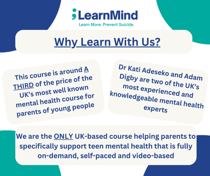 "Mental Health-Safe Parent: Teens" Online Course + Physical Course Workbook