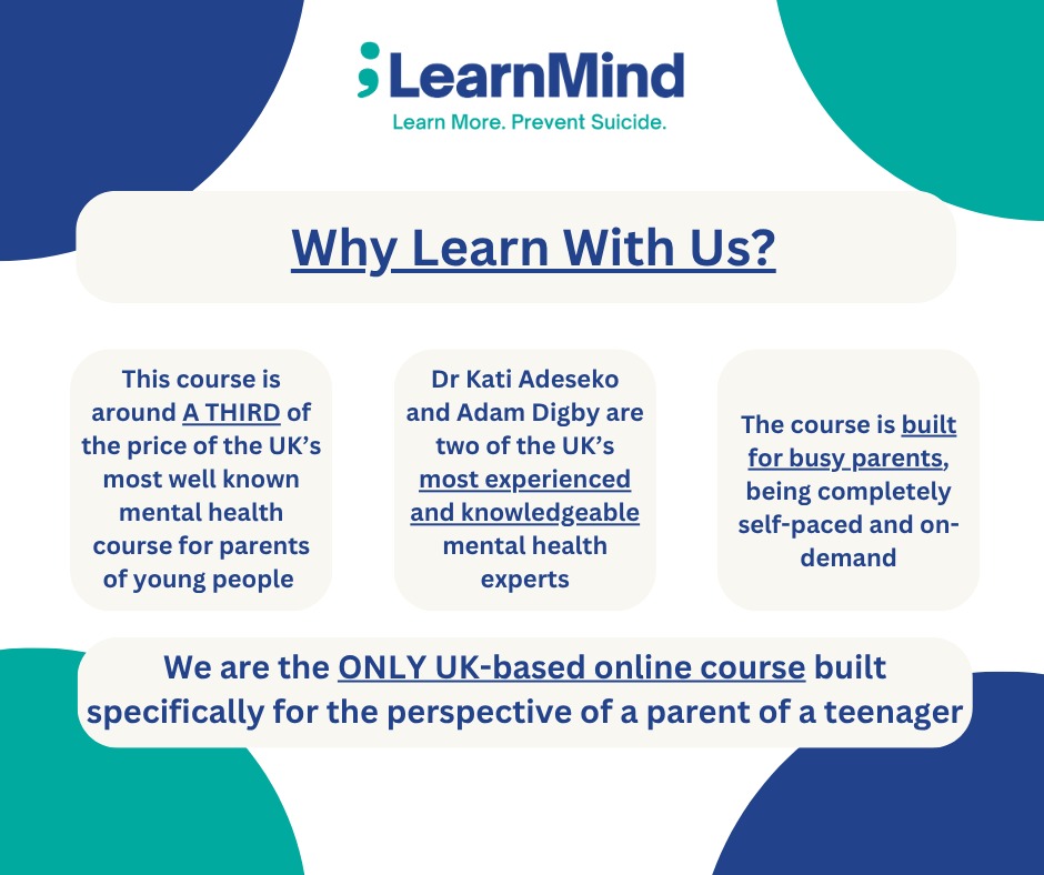 "Mental Health-Safe Parent: Teens" Online Course + Workbook