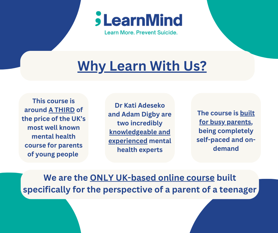 "Mental Health-Safe Parent: Teens" Online Course + Workbook